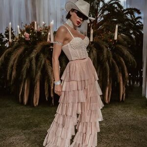 COPY - Multi layered tulle tutu bridal bachelorette party pants, festival pants